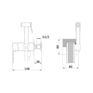 Смеситель для биде Vieir (Виеир) V443553, хром