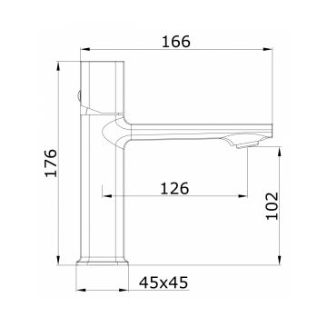 Смеситель для раковины Vieir (Виеир) V472611-S, матовое золото