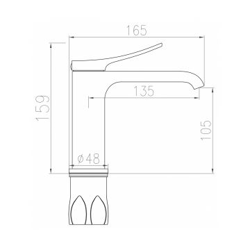 Смеситель для раковины Vieir (Виеир) V483011-G, графит