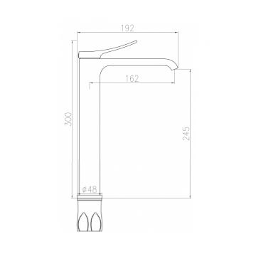 Смеситель для раковины Vieir (Виеир) V483012, хром