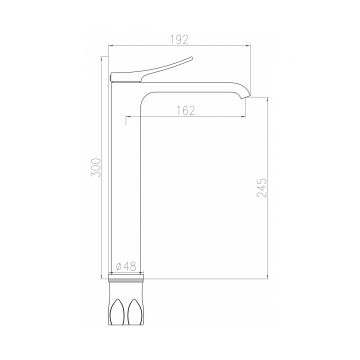 Смеситель для раковины Vieir (Виеир) V483012-S, матовое золото