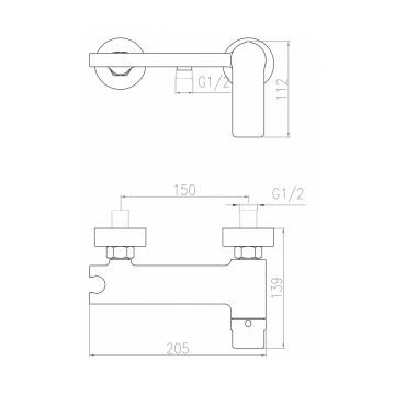 Смеситель для биде Vieir (Виеир) V483051-G, графит