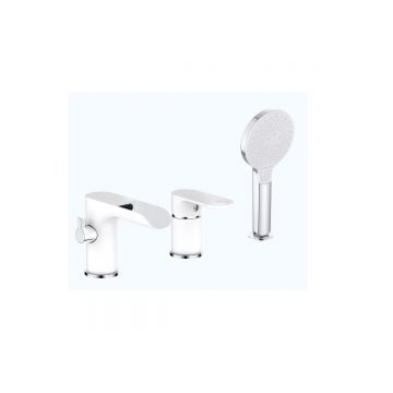 Смеситель на борт ванны Vieir (Виеир) водопад, V043533-F Белый