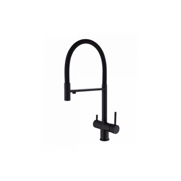 Смеситель для кухни Vieir (Виеир) с гибким изливом под фильтр V15039-C Черный