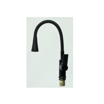 Смеситель для кухни Vieir (Виеир) с гибким изливом V243524-C Черный