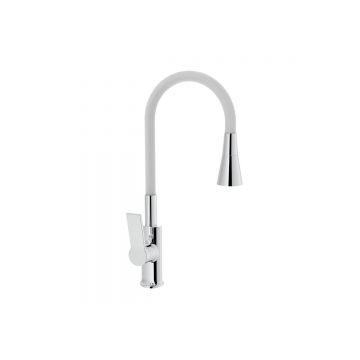 Смеситель для кухни Vieir (Виеир) с гибким изливом V243524-F Белый