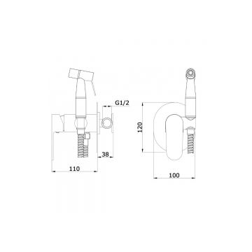 Комплект скрытого монтажа для биде Vieir (Виеир) V283551-S Матовый золотой