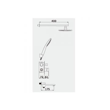 Встроенный смеситель для душа Vieir (Виеир) с 3-функ. V393563-S Матовый золотой