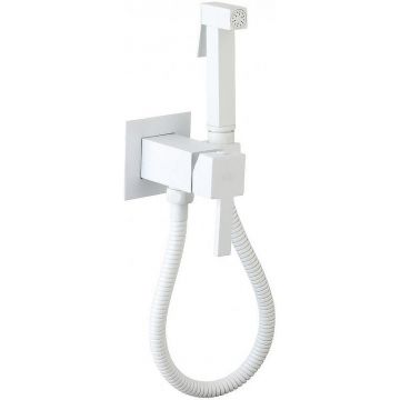 Гигиенический душ со смесителем CeramaLux (Керамалюкс) KBS/005, белый матовый