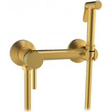 Гигиенический душ со смесителем CeramaLux (Керамалюкс) DRS/007, золото матовое