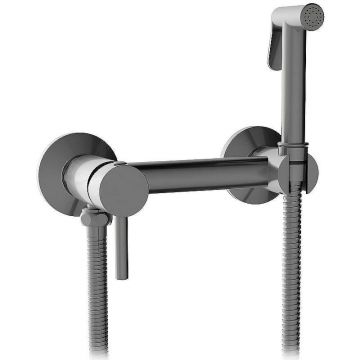 Гигиенический душ со смесителем CeramaLux (Керамалюкс) DRS/008, оружейная сталь