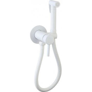 Гигиенический душ со смесителем CeramaLux (Керамалюкс) KRS/005, белый матовый