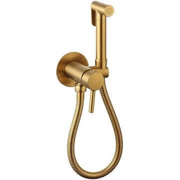Гигиенический душ со смесителем CeramaLux (Керамалюкс) KRS/007, золото матовое