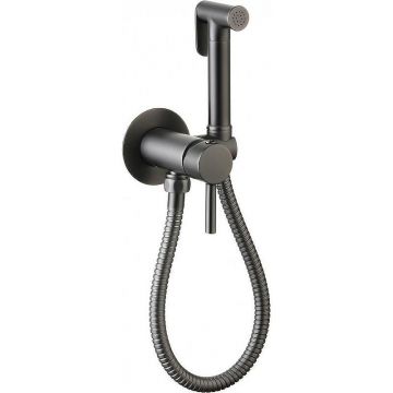 Гигиенический душ со смесителем CeramaLux (Керамалюкс) KRS/008, оружейная сталь