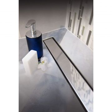 Душевой лоток 35 см Creto (Крето) Uni CRE-350 UH с решеткой. хром