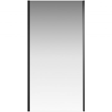 Боковая перегородка Creto (Крето) Astra 90х195 см 121-SP-900-C-B-6 профиль черный. стекло прозрачное