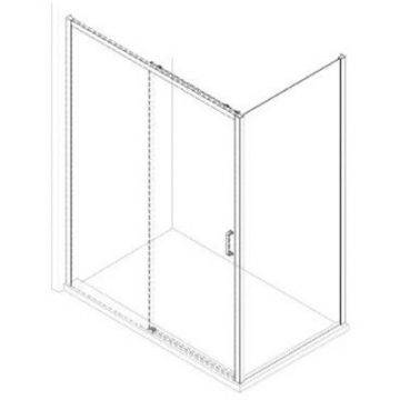 Боковая перегородка Creto (Крето) Nota 70х200 см 122-SP-700-C-CH-6 профиль хром. стекло прозрачное