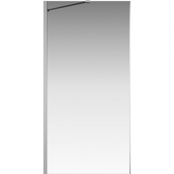 Боковая перегородка Creto (Крето) Tenta 100х200 см 123-SP-100-C-CH-8 профиль хром. стекло прозрачное