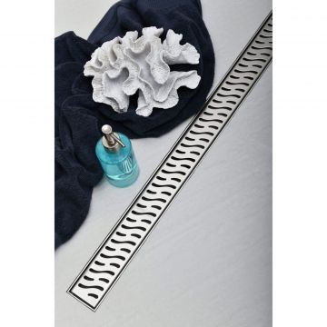 Душевой лоток 85 см Creto (Крето) Zigzag CRE-850 ZN-P с решеткой. хром