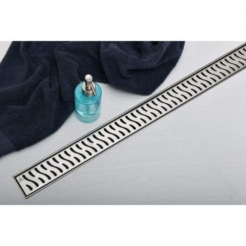 Душевой лоток 85 см Creto (Крето) Zigzag CRE-850 ZN-P с решеткой. хром