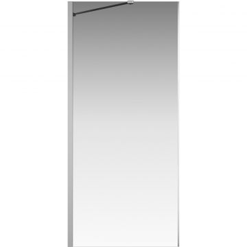 Боковая перегородка Creto (Крето) Tenta 90х200 см 123-SP-900-C-CH-8 профиль хром. стекло прозрачное