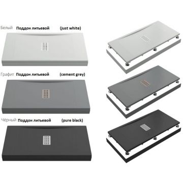 Душевой поддон Creto (Крето) Etna 140х90 см 2-0018 серый