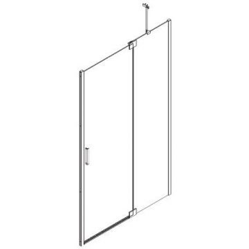 Душевая дверь Creto (Крето) Tenta стекло прозрачное профиль черный 100х200 см 123-WTW-100-C-B-8 EASY CLEAN