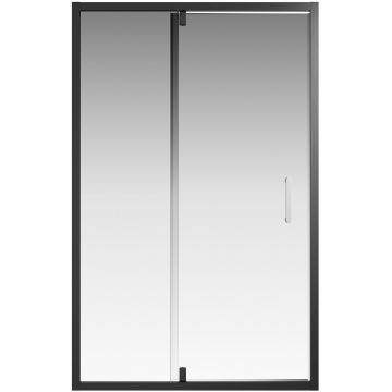 Душевой уголок Creto (Крето) (без поддона) Astra стекло прозрачное профиль черный 120х90 см 121-WTW-120-C-B-6 + 121-SP-900-C-B-6