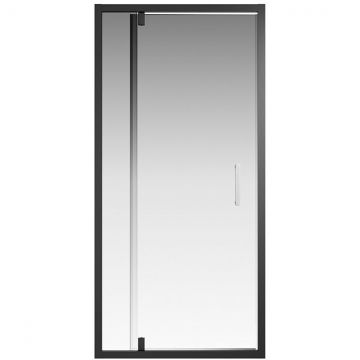 Душевой уголок Creto (Крето) (без поддона) Astra стекло прозрачное профиль черный 90х90 см 121-WTW-900-C-B-6 + 121-SP-900-C-B-6