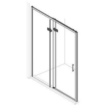 Душевой уголок Creto (Крето) (без поддона) Nota стекло прозрачное профиль хром 140х70см 122-WTW-140-C-CH-6 + 122-SP-700-C-CH-6