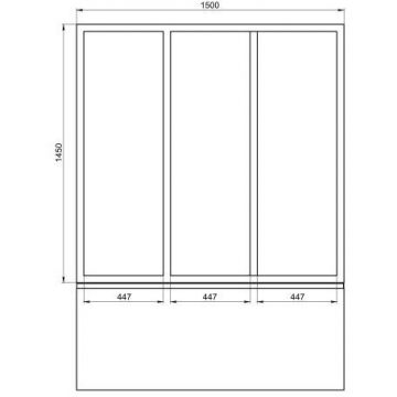 Душевая шторка на ванну Creto (Крето) Avalon 3.0 150х145 см SH00066 профиль белый. стекло прозрачное