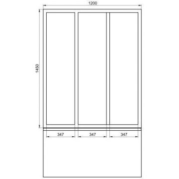 Душевая шторка на ванну Creto (Крето) Avalon 4.0 120х145 см SH00067 профиль белый. стекло прозрачное