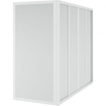 Душевая шторка на ванну Creto (Крето) Avalon 9.0 70х145 см SH00072 профиль белый. стекло прозрачное