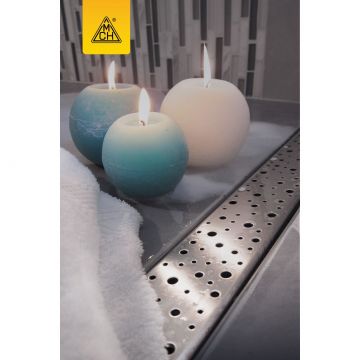 Душевой лоток 35 см Creto (Крето) Points CRE-350 PH с решеткой. хром