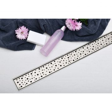 Душевой лоток 35 см Creto (Крето) Quadro CRE-350 QH с решеткой. хром