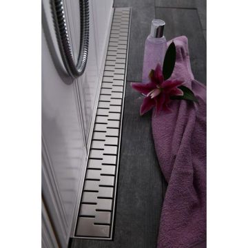 Душевой лоток 35 см Creto (Крето) Snake CRE-350 SH с решеткой. хром