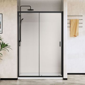 Душевая дверь Vincea (Винчея) City VDS-5CT120CLB, 1200, черный, стекло прозрачное