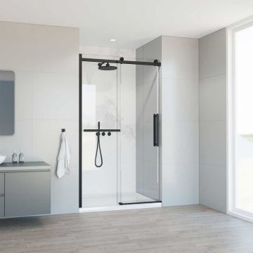 Душевая дверь Vincea (Винчея) Como Soft VDS-1CS110CLB, 1100, черный, стекло прозрачное