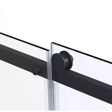 Душевая дверь Vincea (Винчея) Como Soft VDS-1CS110CLB, 1100, черный, стекло прозрачное