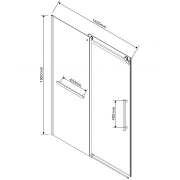 Душевая дверь Vincea Como Soft VDS-1CS140CL, 1400, хром, стекло прозрачное