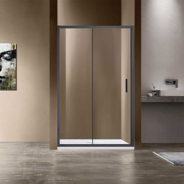 Душевая дверь Vincea Garda VDS-1G120CLGM, 1200, вороненая сталь, стекло прозрачное
