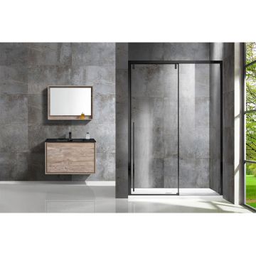 Душевая дверь Vincea (Винчея) Lugano VDS-1L150CLB-1, 1500, черный, стекло прозрачное