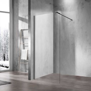 Душевая перегородка Vincea Walk-In VSW-1H600CLGM, 600х2000, вороненая сталь, стекло прозрачное
