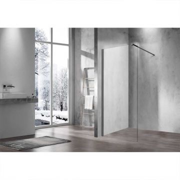 Душевая перегородка Vincea Walk-In VSW-1H600CLGM, 600х2000, вороненая сталь, стекло прозрачное
