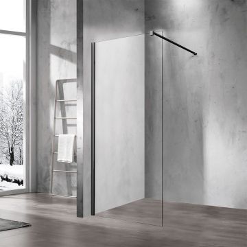 Душевая перегородка Vincea Walk-In VSW-1H700CLB, 700х2000, черный, стекло прозрачное