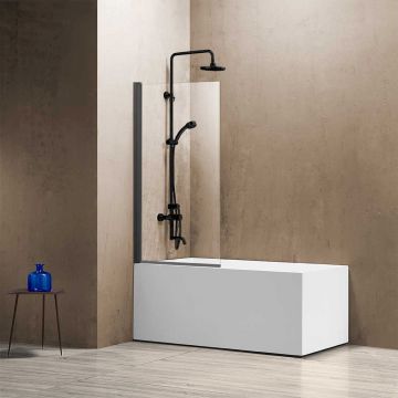 Душевая шторка на ванну Vincea VSB-11800CLGM, 800х1400, вороненая сталь, стекло прозрачное