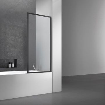 Душевая шторка на ванну Vincea VSB-41700CLB, 700х1400, черный, стекло прозрачное