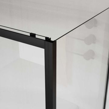 Душевой уголок Vincea (Винчея) City VSR-5CT9012CLB, 1200х900 мм (габариты площадки) черный, стекло прозрачное