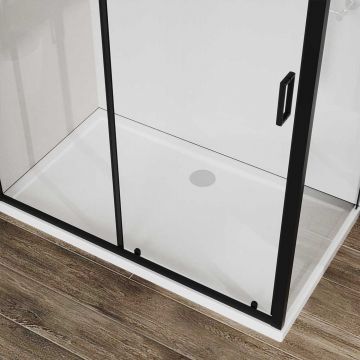 Душевой уголок Vincea (Винчея) City VSR-5CT9012CLB, 1200х900 мм (габариты площадки) черный, стекло прозрачное