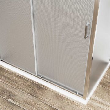 Душевой уголок Vincea City VSR-5CT9012MT, 1200х900 мм (габариты площадки) хром, стекло текстурное